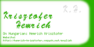 krisztofer hemrich business card